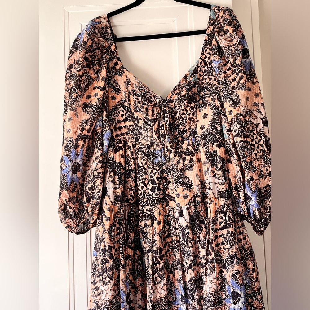 $445 Ulla Johnson Kemala Floral Puff Sleeve Midi Maxi Dress Size 4/S - Picture 3 of 7